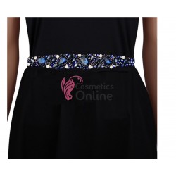 Centura din elastic Negru cu Crystale Luxury BLT007 - HandMade